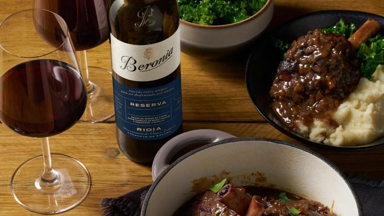 Rioja Braised Lamb Shanks with Beronia Rioja Reserva