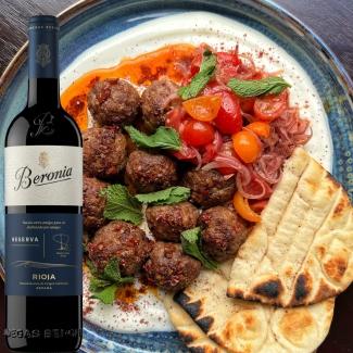 Kebab Meatballs with Beronia Rioja Reserva