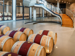 Beronia winery mixed oak barrels for wine aging
